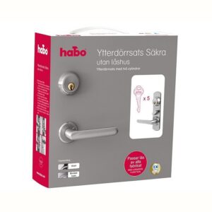 Habo Säkra Ulko-ovisarja Kromi